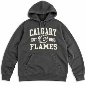 Retro‎ Sport Calgary Flames Mens Size M NHL Hoodie Gray Pullover Hockey Graphic